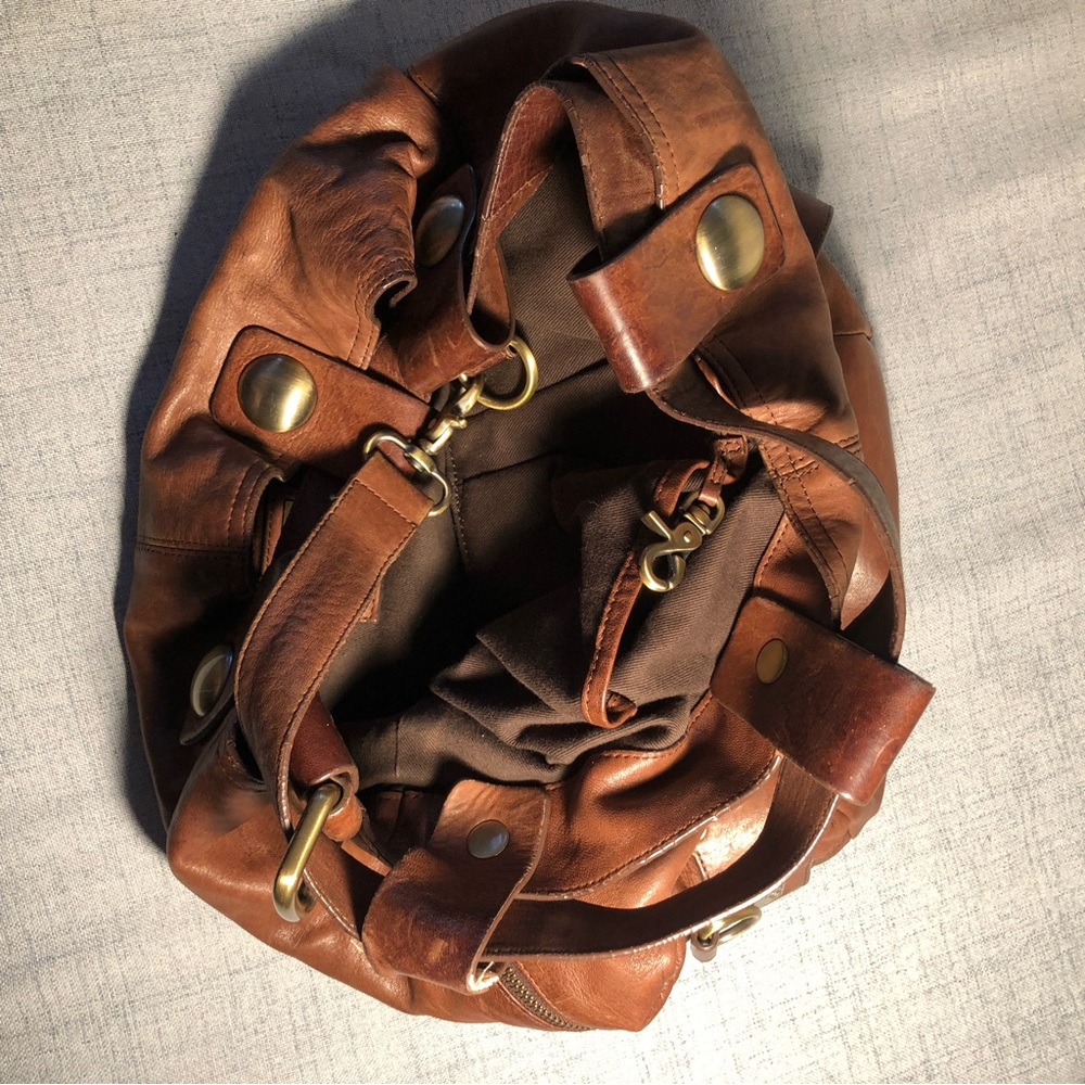 Kooba Brown Leather Bucket Bag with gold hardware - Picture 7 of 15